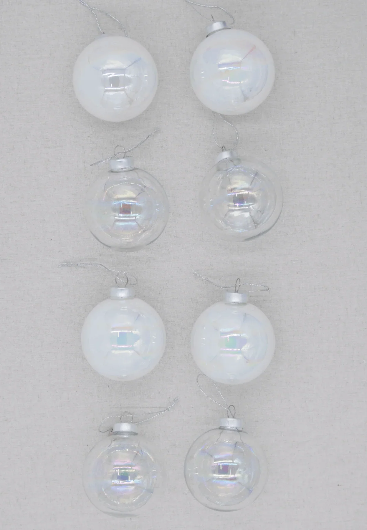 Conjunto de enfeites de vidro Bubbles (pacote com 8)
