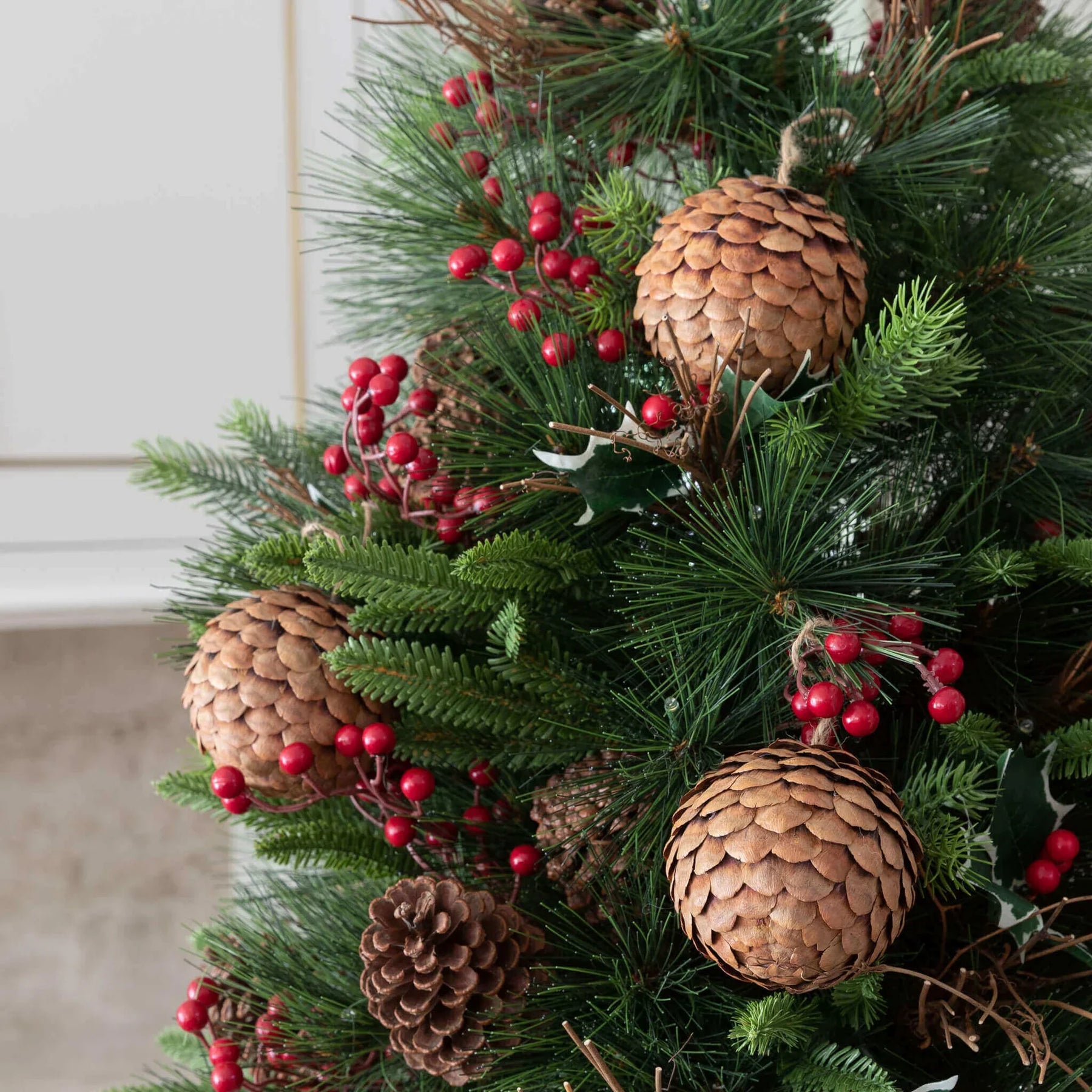 Enfeites de pinha (pacote com 4) | Rei do Natal