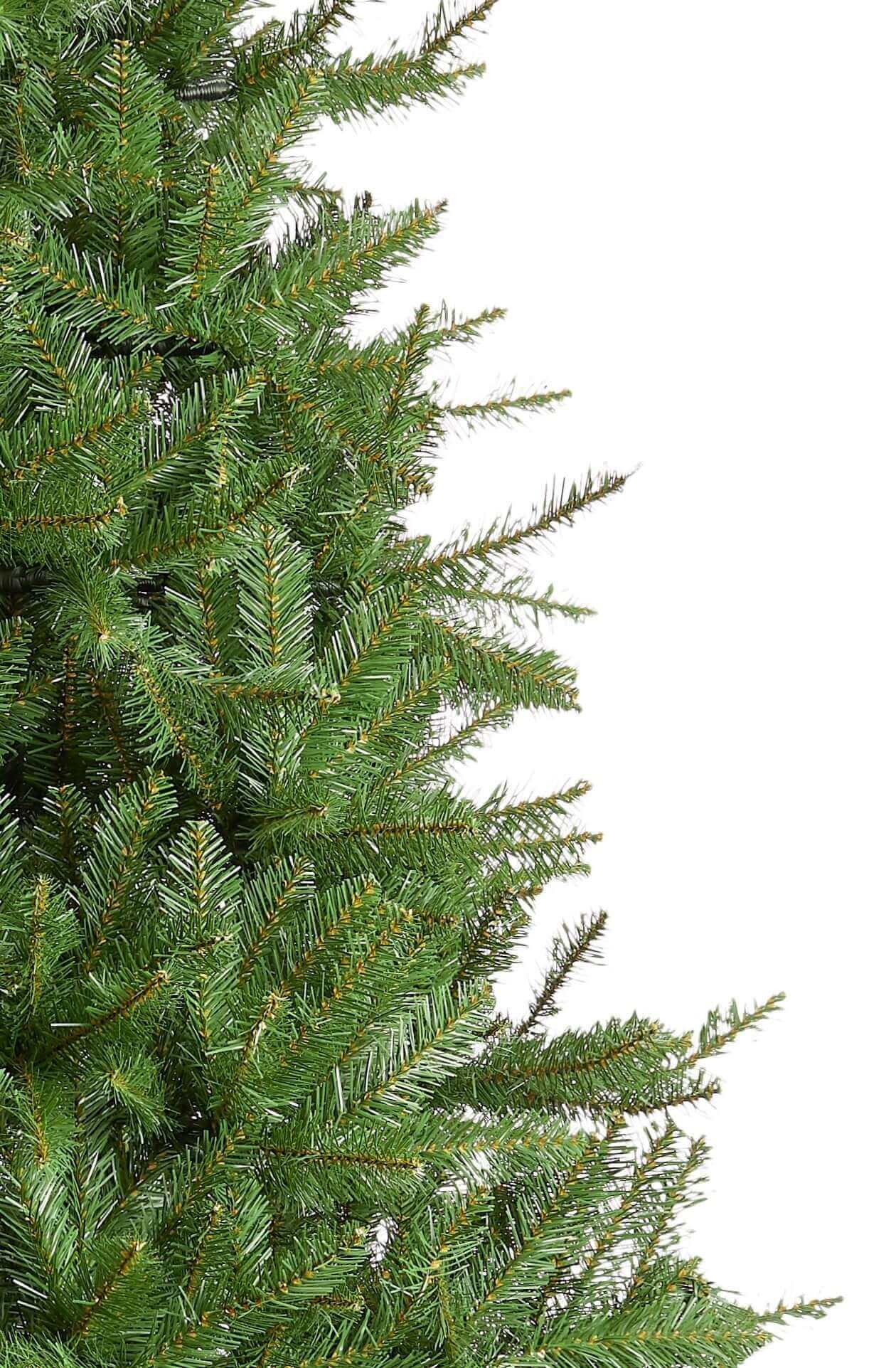 Árvore de Natal artificial de abeto Yorkshire de 6,5 pés com 500 luzes LED brancas quentes