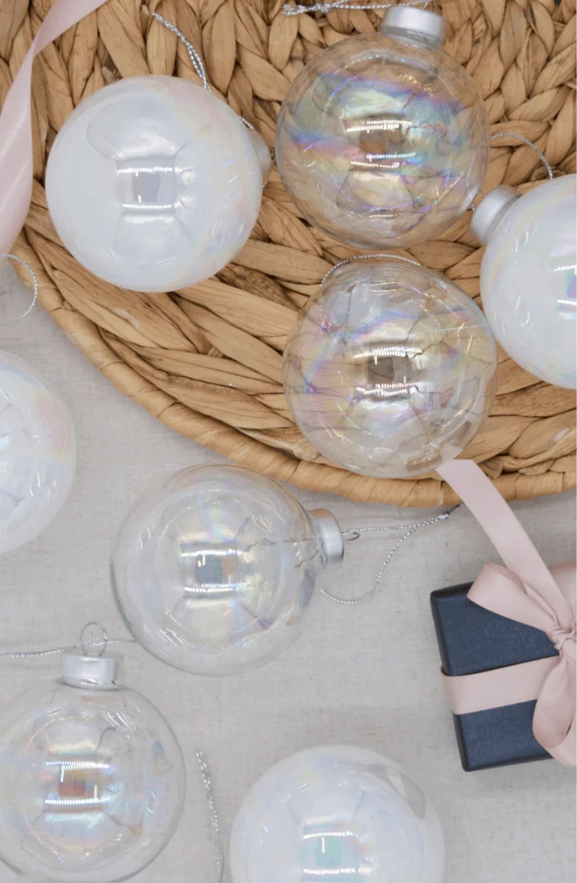 Conjunto de enfeites de vidro Bubbles (pacote com 8)