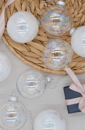 Conjunto de enfeites de vidro Bubbles (pacote com 8)
