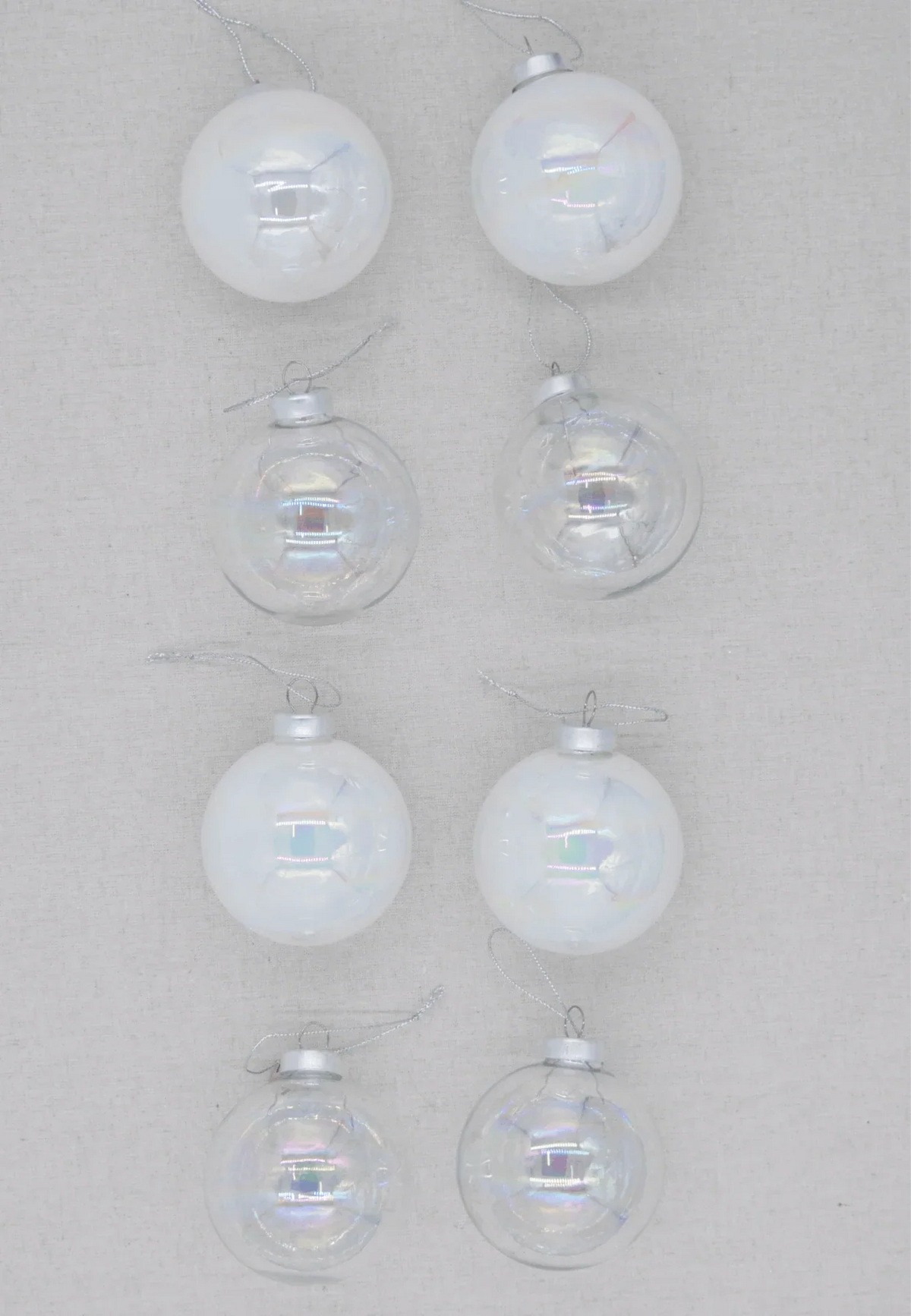Conjunto de enfeites de vidro Bubbles (pacote com 8)