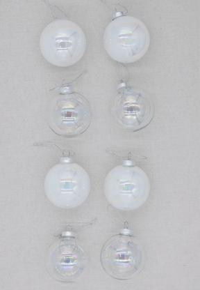 Conjunto de enfeites de vidro Bubbles (pacote com 8)