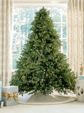 Árvore de Natal artificial de abeto cipreste de 6,5 pés com 1000 luzes LED brancas quentes e multicoloridas