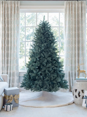Árvore de Natal artificial de abeto azul Tribeca de 7 pés com 550 luzes LED brancas quentes