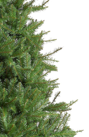 Árvore de Natal artificial de abeto Yorkshire de 6,5 pés com 500 luzes LED brancas quentes