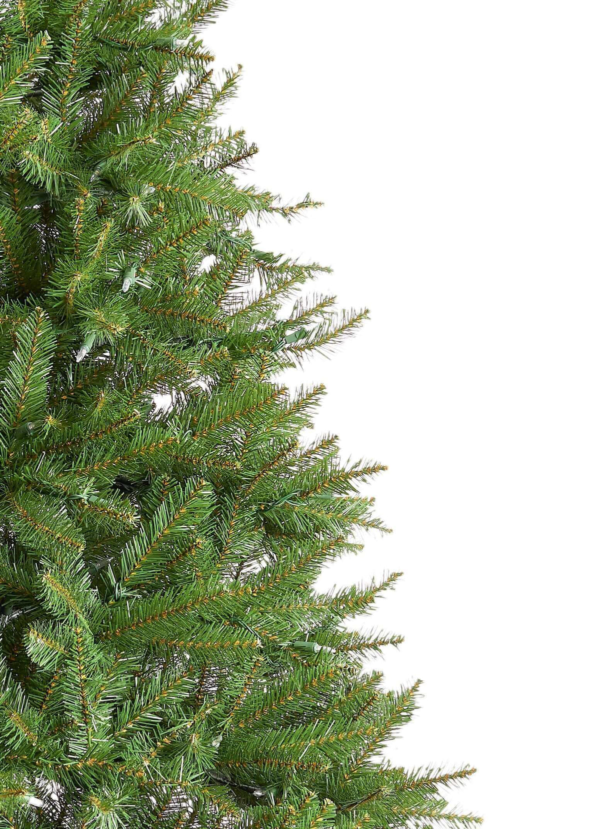Árvore de Natal artificial de abeto Yorkshire de 7,5 pés com 600 luzes LED brancas quentes